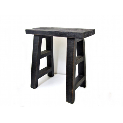 Ławka stolik z drewna egzotycznego Czarna